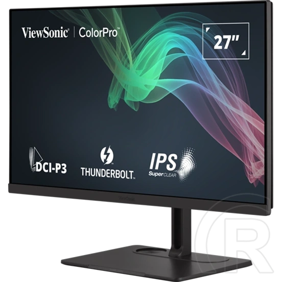 27" ViewSonic VP2776T-4K monitor (IPS, 3840x2160, 60Hz, 5 ms, Thunderbolt 4, DP, HDMI, USB-C, USB3.2, Ethernet, fekete)