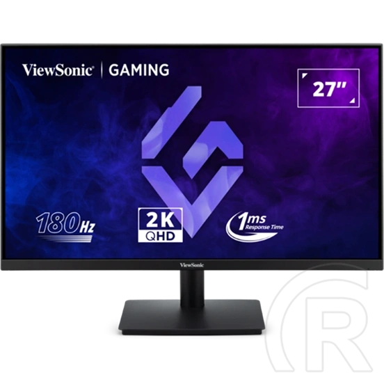 27" ViewSonic VX27G1-2K monitor (IPS, 2560x1440, QHD, 1ms, 180Hz, HDR10, DP+HDMI+audio, fekete)