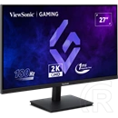 27" ViewSonic VX27G1-2K monitor (IPS, 2560x1440, QHD, 1ms, 180Hz, HDR10, DP+HDMI+audio, fekete)