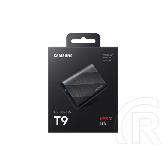 2TB Samsung T9 külső SSD (USB 3.2, fekete)