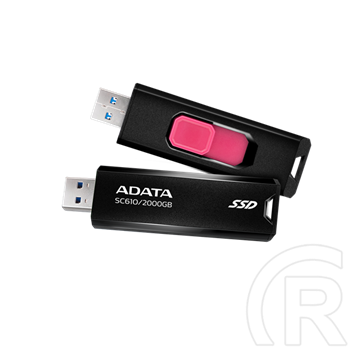 2 TB Adata SC610 külső SSD (USB-A, fekete/piros)