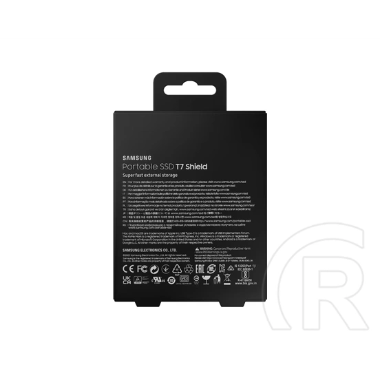 2 TB Samsung T7 Shield külső SSD (USB 3.2, fekete)