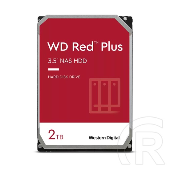 2 TB Western Digital Red Plus HDD (3,5", SATA3, 5400 rpm, 64 MB cache)