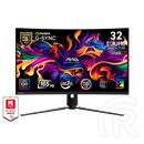 31,5" MSI MAG 321CUP monitor (QD-OLED, UHD 3840x2160, 165Hz, 0,03ms, DP+HDMI+USB-C, 1700R, fekete)