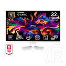 31,5" MSI MPG 321URXW monitor (QD-OLED, 3840x2160, 240Hz, 2xHDMI+DP+USB-C, 0,03ms, 250cd/m2, fekete)