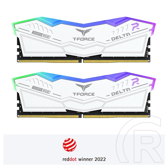 32GB DDR5 6400MHz Team Group T-Force Delta (2x16GB, FEHÉR)