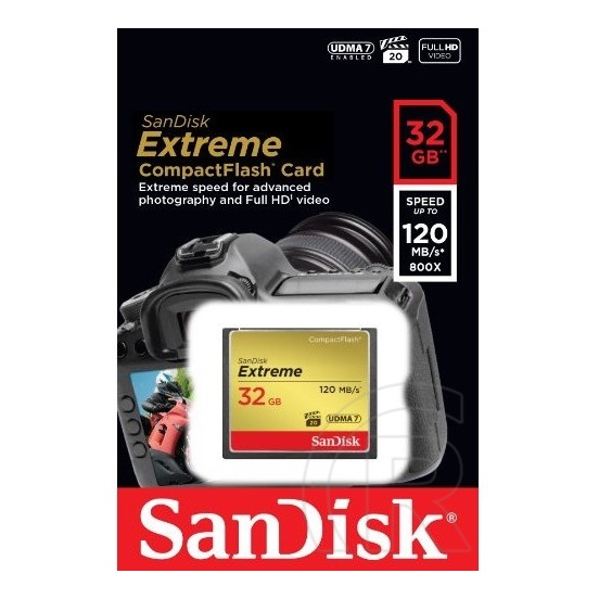 32 GB Compact Flash Card Sandisk Exteme UDMA7 (SDCFXSB-032G-G46)