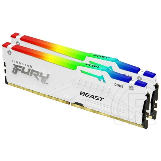 32 GB DDR5 5600 MHz RAM Kingston Fury Beast RGB FEHÉR (2x16 GB)
