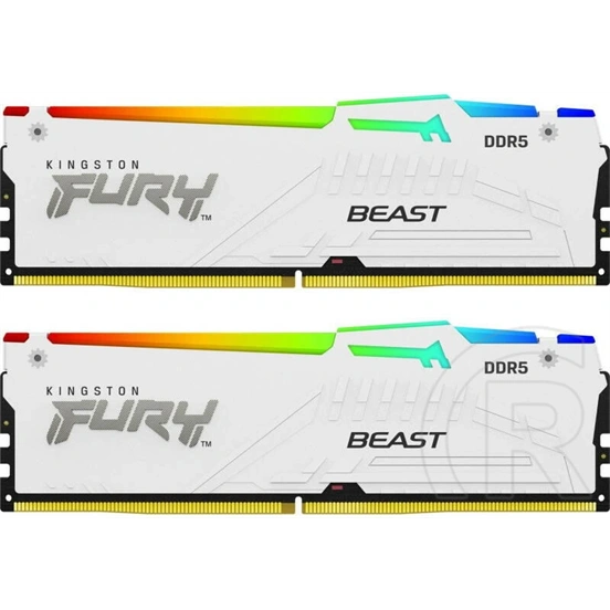 32 GB DDR5 5600 MHz RAM Kingston Fury Beast RGB FEHÉR (2x16 GB)