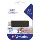 32 GB Pendrive 2.0 Verbatim Slider (fekete)