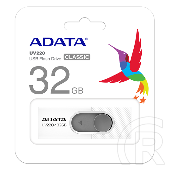 32 GB Pendrive USB 2.0 Adata AUV220 (fehér-szürke)