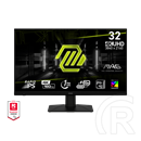 32" MSI MAG 322URDF E16 monitor (OLED, 3840x2160, 320/160Hz, DP+HDMI+USB, ívelt, fekete)