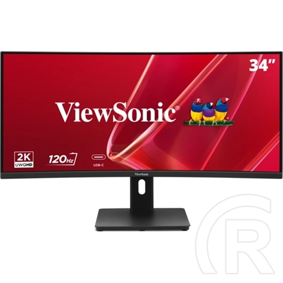 32" ViewSonic VA3420C-2 monitor (IPS, 2560x1440, 75Hz, 4 ms, DP+HDMI+3,5 mm audio, fekete)
