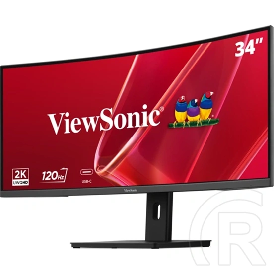 32" ViewSonic VA3420C-2 monitor (IPS, 2560x1440, 75Hz, 4 ms, DP+HDMI+3,5 mm audio, fekete)