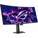 34" ASUS XG34WCDG ROG Strix monitor (OLED, 3440x1440, 175Hz, DP+HDMI, USB 3.0, ívelt, HDR, G-Sync, fekete)