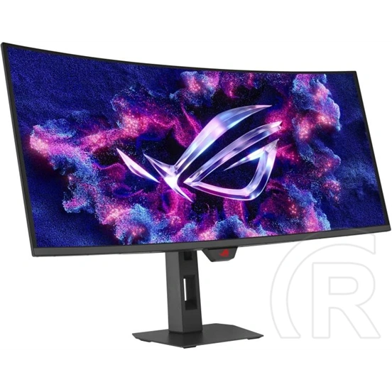 34" ASUS XG34WCDG ROG Strix monitor (OLED, 3440x1440, 175Hz, DP+HDMI, USB 3.0, ívelt, HDR, G-Sync, fekete)
