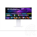 34" LG 34GX90SA ívelt monitor (OLED, 3440x1440, 21:9, 240Hz, 1ms, HDMIx2+DP+USBx2+USB-C, RJ-45)
