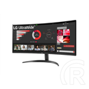 34" LG 34WR50QK-B ívelt monitor (VA, 3440x1440, 100 Hz, DP+2xHDMI)