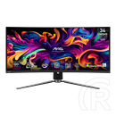 34" MSI MAG 341CQP monitor (QD-OLED, 3440x1440 UWQHD, 175Hz, ívelt 1800R, 0,03ms, DP+2xHDMI+USB-C, fekete)