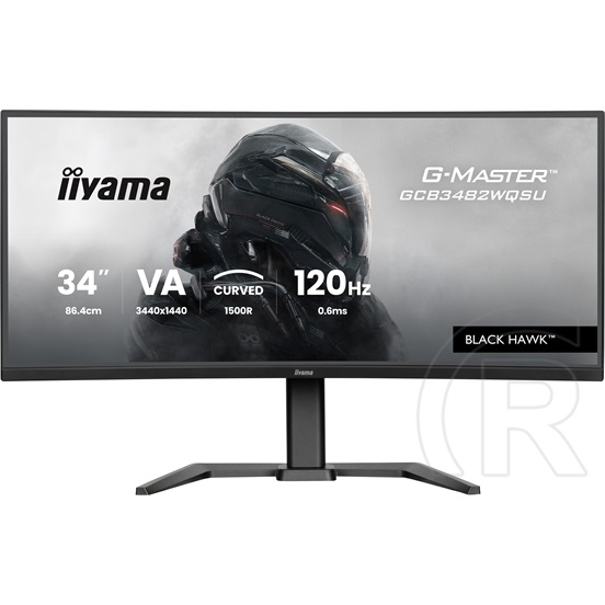 34" iiyama G-Master GCB3482WQSU-B1 Ívelt monitor (LED)