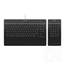 3Dconnexion Keyboard Pro teljes méretű vezetékes/vezeték nélküli irodai billentyűzet (leválasztható numerikus billentyűz
