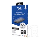 3MK Apple iPhone 15 hard glass max privacy védő üveg (3d full cover, íves, betekintés elleni védelem, 0.3mm, 9h) fekete