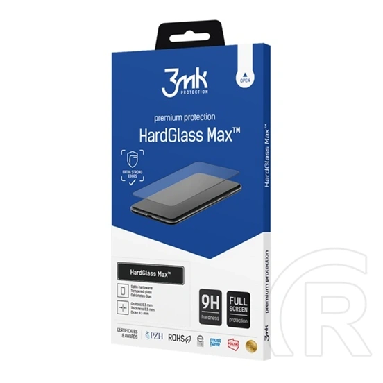 3MK Samsung Z Flip8 hard glass max képernyővédő üveg (3d, tokbarát, extra karcálló, 0,3mm, 9h, külső kijelző) fekete