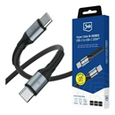 3MK hyper n-series adatkábel (type-c - type-c, 100w, gyorstöltő, 150cm) fekete