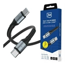 3MK hyper n-series adatkábel (type-c - type-c, 240w, gyorstöltő, 100cm) fekete