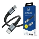3MK hyper n-series adatkábel (type-c - type-c, 240w, gyorstöltő, 300cm) fekete
