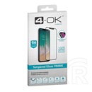 4-OK Apple iPhone 13 Pro képernyővédő üveg (3D full glue, íves, teljes felületén tapad, tok barát, karcálló, 9H) fekete