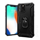 4-OK  műanyag telefonvédő (közepesen ütésálló, Apple iPhone 13 Pro szilikon belső) fekete