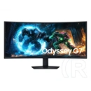 40" Samsung Odyssey G7 G75F ívelt gamer monitor (VA, 5120x2160, 180Hz, DP+2xHDMI, 1000R)