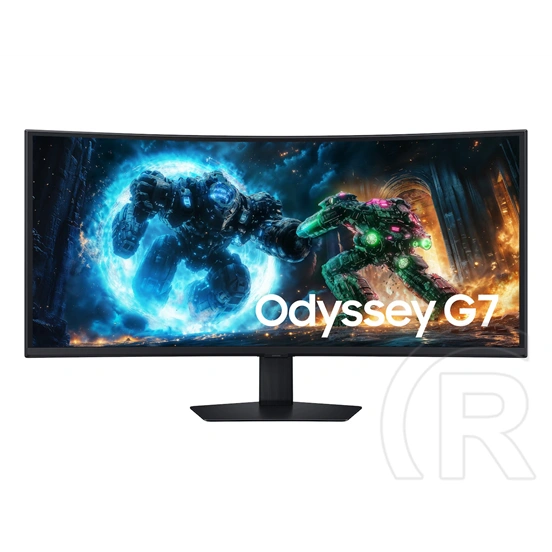 40" Samsung Odyssey G7 G75F ívelt gamer monitor (VA, 5120x2160, 180Hz, DP+2xHDMI, 1000R)
