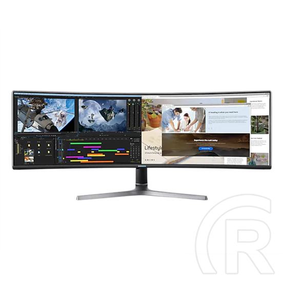 48,8" Samsung Odyssey CRG9 ívelt gamer monitor (VA, 5120x1440, 120Hz, 2xDP+HDMI)