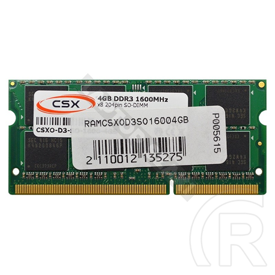 4 GB DDR3 1600 MHz RAM SODIMM CSX