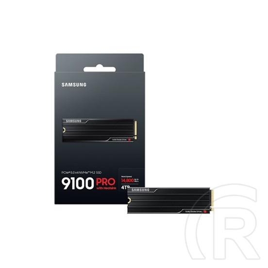 4 TB Samsung 9100 PRO hűtőbordával NVMe SSD (M.2, 2280, PCIe)