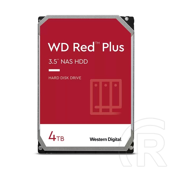 4 TB Western Digital Red Plus HDD (3,5", SATA3, 5400 rpm, 256 MB cache)