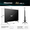 50" Hisense 50A6Q 4K UHD Smart LED TV