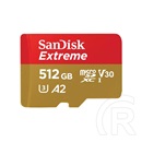 512 GB MicroSDXC Card SanDisk Extreme (190 MB/s, Class 10, UHS-I U3, V30)