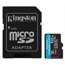 512 GB MicroSDXC Kingston Canvas Go! Plus memóriakártya (Class 10, UHS-I, U3, V30, A2, SD adapter)