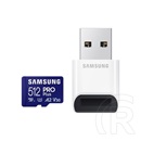 512 GB MicroSDXC Samsung Pro Plus memóriakártya (180 MB/s, Class 10, U3, V30, A2)