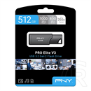 512 GB PNY Pro Elite V3 Gen2 USB 3.2 pendrive (fekete)
