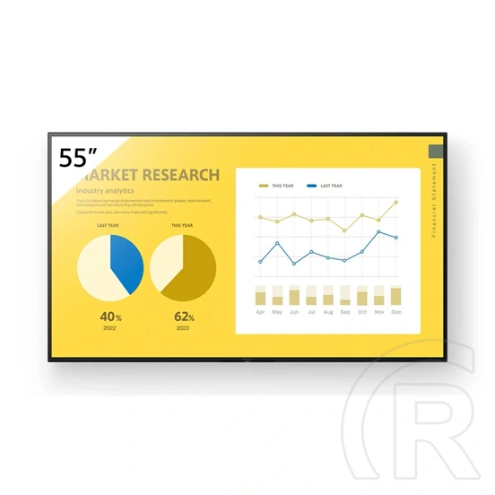 55" Sony Bravia FW-55EZ20L IPS LED monitor (3840x2160, 350 cd/m2, HDMI, LAN, Wi-Fi, fekete)
