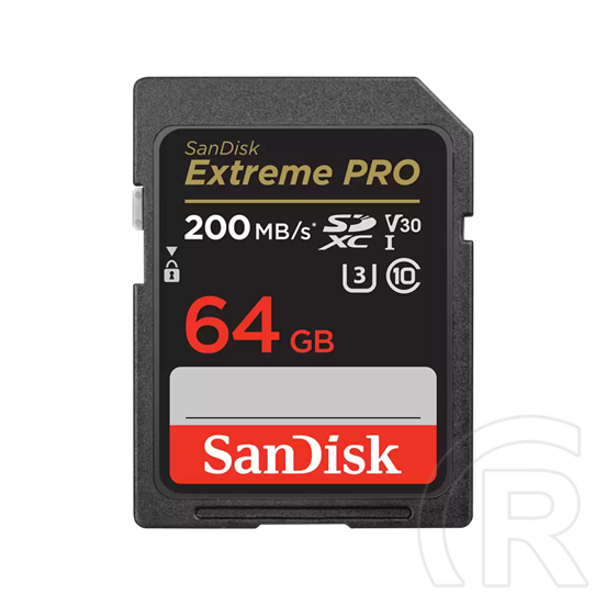 64GB SDXC Card SanDisk Extreme Pro (200 MB/s, Class 10, USH-I U3, V30)