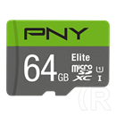 64 GB MicroSDXC Card PNY Elite (100 MB/s, Class 10, U1)