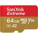 64 GB MicroSDXC Card SanDisk Extreme (170 MB/s, Class 10, UHS-I U3, V30)