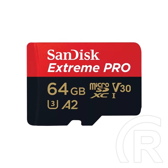 64 GB MicroSDXC Card SanDisk Extreme Pro (200/90 MB/s, Class 10, UHS-I U3, V30, A2) + 1 adapter