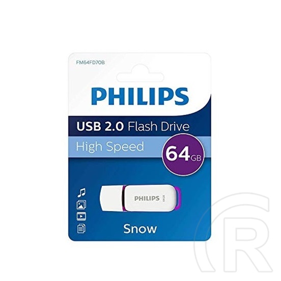64 GB Pendrive 2.0 Philips Snow Edition (fehér-lila)