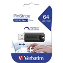 64 GB Pendrive 3.2 Verbatim PinStripe (fekete)